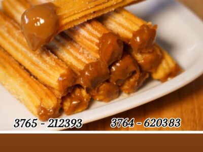 Churros con dulce de leche
