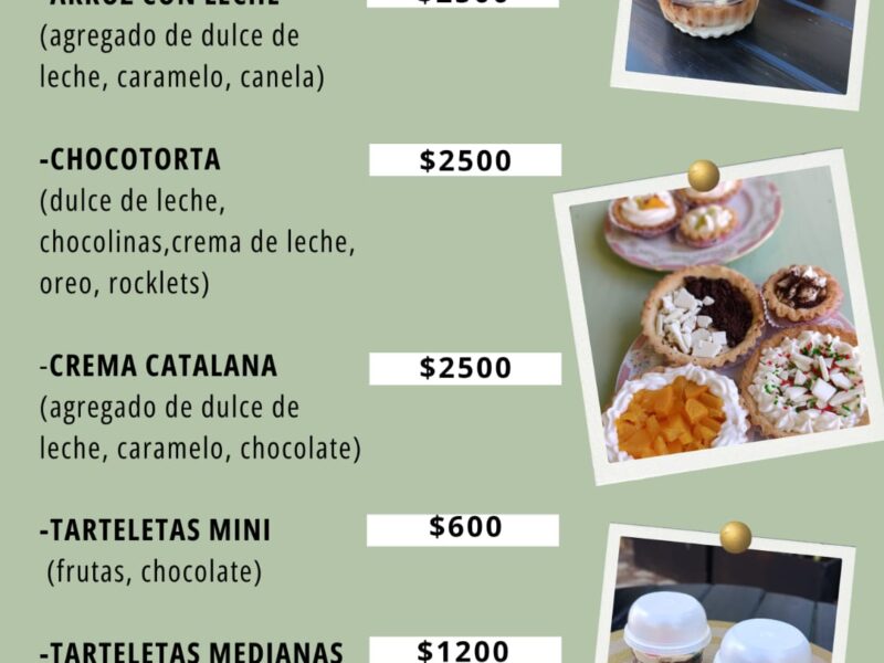 Crepes Franceses, desayunos, bandejas de frutas, postres.