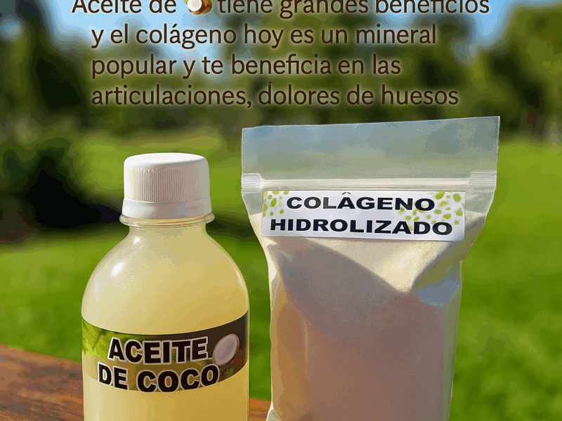 Dúo colágeno + aceite de coco .