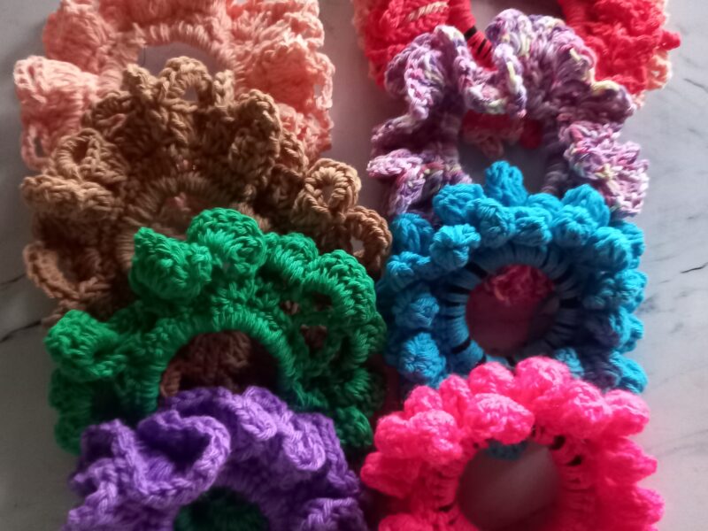 Scrunchies tejidos