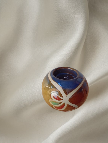 Porta vela bolita ceramica