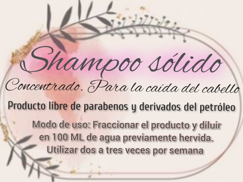 Shampoo sólido Concentrado. AntiCaida