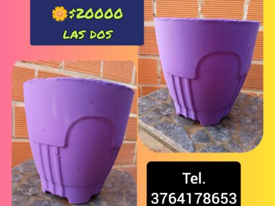 Macetas de cemento artesanales
