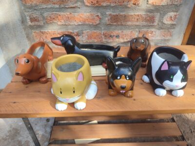 Macetas de cemento con diseños divertidos! (Ani-macetas)