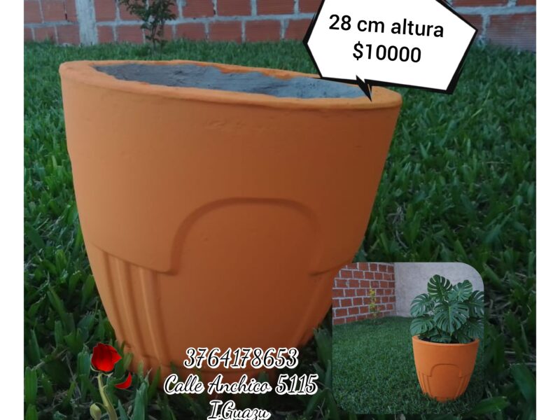 Macetas de cemento hechas artesanalmente