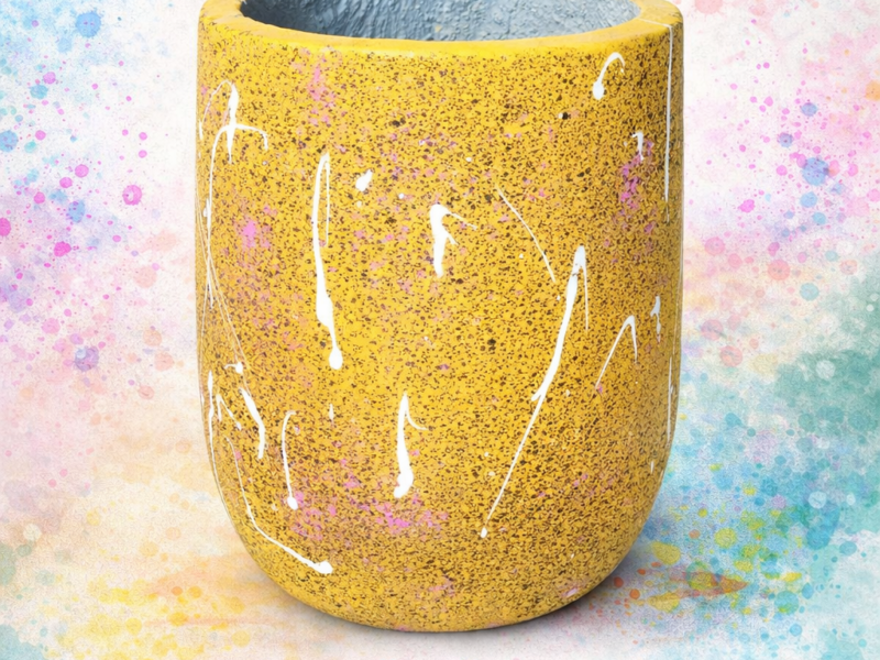 Macetas de cemento hechas artesanalmente