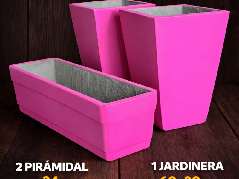 Macetas de cemento hechas artesanalmente