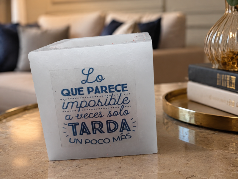 FANALES CHICOS CUADRADOS CON FRASES + 1 Velita