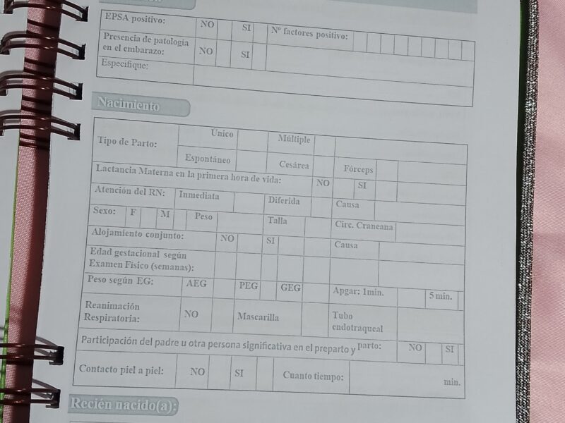 Cuaderno pediatrico personalizado