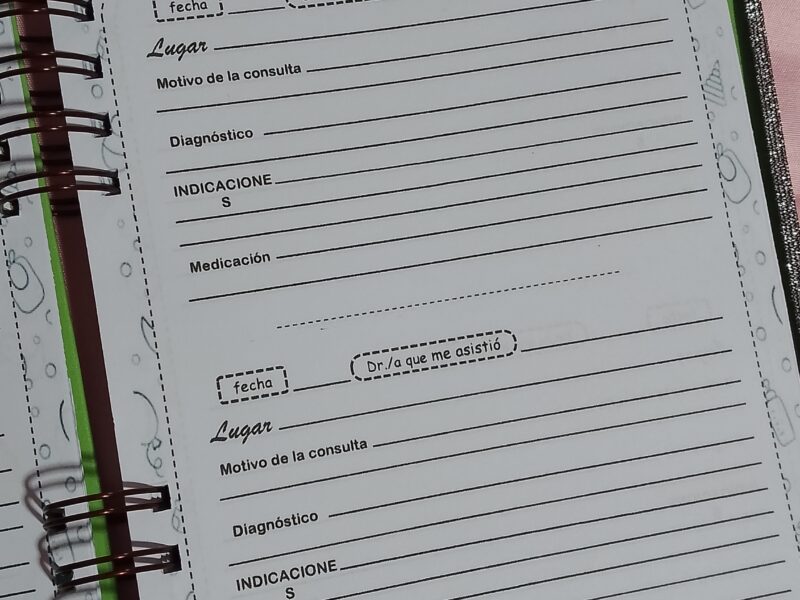 Cuaderno pediatrico personalizado