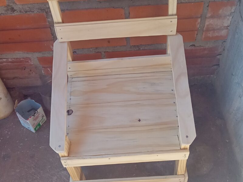 silla madera niños